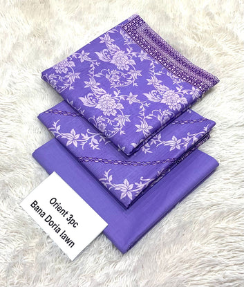 Orient 3pc Printed lawn